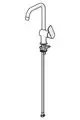 Küchenarmatur mit wertiger Ausführung, Griff zum Regulieren des Wassers, gebogene Auslaufhöhe und verdeckte Montageelemente. Aus Chrom gefertigt, von der Marke HANSA.